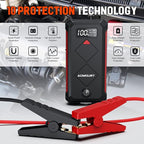 Acmount P100 Car Jump Starter, 5000A Peak Lithium Jump Starter Battery Pack for Up to 10.0L Gas or 8.0L Diesel Engine, Safe 12V Portable Battery Starter Power Pack with LED Screen & LED Light