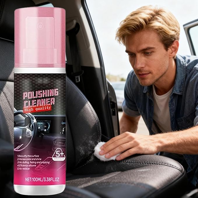 Car Interior Cleaner - 100ml Deep Cleaning Vehicle Detailer Spray, Car Interior Cleaner Spray with Fast Application for Fading Cracking Aging Armrest Boxes Center Console Leather Seat Dashboard