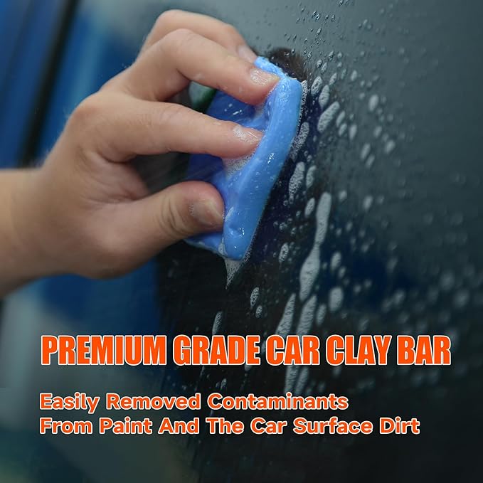 3 Pack 300g (3×100g) Medium Grade Clay Bar Kit – Auto Detailing Magic Clay Cleaner for Car Paint, Glass, Metal & Plastic – Removes Fallout, Sap, Overspray, Water Spots – Reusable No Scratch Clay Bars