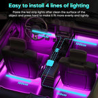 Winzwon Led Lights for Car Accessories Interior, Gifts for Mothers Day Him Her Men Women Teen Boys Girls, APP Control with USB Port Color Change Lights for Truck Decor