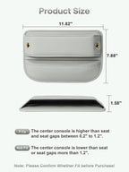 Premium Leather Car Seat Gap Filler Organizer (0.2”-1.2" Gaps), Clever Gifts for Car SUV Truck Owners (Beige, 1 Pack)