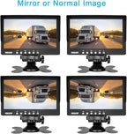 Truck Backup Camera Monitor kit,Heavyduty Vehicle Waterproof Night Vision Wide Angle Rearview Cab Cam+7 inch Screen+66ft Extension Cable for Bus/Van/Fifth Wheel/Trailer/RV/Camper/Pickup/(12V-24V)