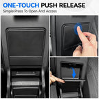 ELECFRESH 2PCS Center Console Organizer Tray for 2026 2023-2025 Honda Accord Accessories, Glove Storage Box with Aremrest Hidden Storage Box for Honda Accord