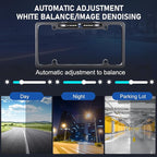 GLK Backup Camera, AHD 1080P License Plate Camera, Night Vision Rear View Reverse Camera with 7 LEDs, Wide Angle IP69K Waterproof Rear Camera for 12-24V Car Vehicle SUV RV