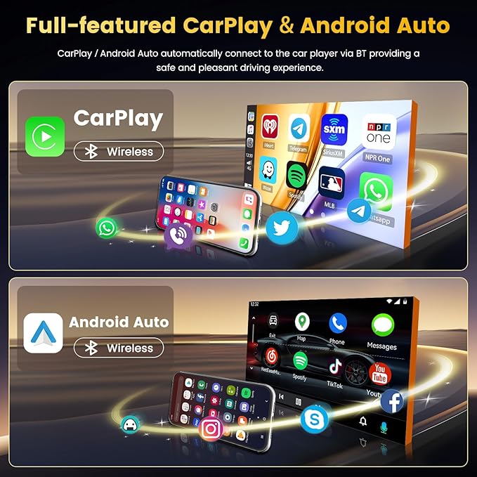 4+128GB Android 15 Car Stereo for Hyundai Santa Fe 2013-2017 Wireless Carplay Android Auto, 9 Inch Incell Touch Screen Car Stereo with GPS, Backup Camera, Bluetooth, FM/RDS, EQ, WiFi, SWC