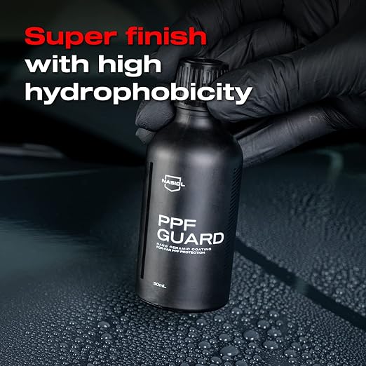 Nasiol PPFGuard Nano Ceramic Coating for Car PPF Protection, 50 ml, Super Finish with High Water Repellency, Durable Top Coat for PPF