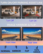 FHD 1080P 2 Digital RV Wireless Backup Camera System for RV Trailer Truck Bus Motorhomes 5th Wheels 4CH 7'' Monitor Highway Monitoring System IP69K Waterproof Super Night Vision Strong Signal