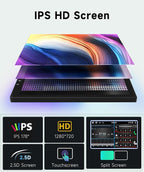 Podofo 8 Core 2+64G Radio for Honda Accord 2008-2013 Car Stereo Wireless CarPlay/Android Auto 10.1 Inch IPS Touch Screen Android 13 GPS WiFi Bluetooth 32-Band DSP SWC AHD Camera