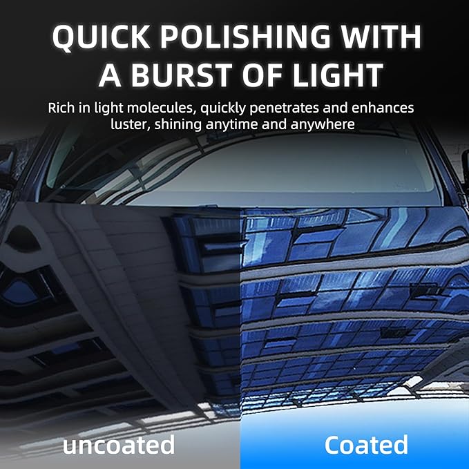 500ML Ceramic Coating for Cars, Quick Effect Coating Agent for Car Motorcycles Trucks & RVs - Extreme Hydrophobic Water Beading & Deep Gloss Shine for Long-Lasting Polish Spray Wax