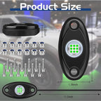 Macarrie 12 Pods Rock LED Lights for Car SUV Underglow Lights Waterproof Neon Trail Rig Lamp Lighting for Truck Motorcycle Boat ATV UTV and More(Green)