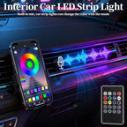 DIBMS APP Controlled 5-in-1 RGB 16 Million Color Options Interior Car LED Strip Lights, 236 inches Fiber Optic Ambient Lighting Kit with Music Mode, Universal Fit for Cars, Trucks, SUV Dashboard