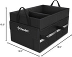 K KNODEL Car Trunk Organizer, Collapsible Car Trunk Storage Organizer, Car Organizer and Storage for SUV, Truck, Sedan (Small, Black)