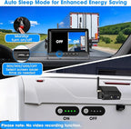 2 Magnetic Wireless Backup Camera: 3 Min Install 7" HD1080P Monitor, Rechargeable No Wiring Scratch-Proof Waterproof IR Night Vision Solar Wireless Backup Camera for Trucks/RV/Trailer/Camper/SUV