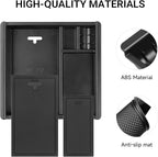 YOJOJOCO Center Console Organizer Compatible with Toyota 2016-2020 2021 2022 2023 Tacoma Accessories ABS Plastic Material Armrest Secondary Storage Box