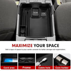 Autorder Center Console Organizer for 2019-2026 Toyota Corolla/ 2022-2026 Corolla Cross Accessories Car Armrest Storage Box Middle Console Tray Container with Non-Slip Silicone Mats