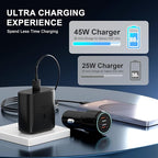 Samsung Super Fast Charger Type C Kit,45W PD USB C Wall/Car Charger for Samsung Galaxy S26/S25/S24/S23/S22/Plus/Ultra/FE/Note 20/10/A71,2020/2018 Pad Pro/Air,with 2X USB C-to-C Cable(6.6ft)