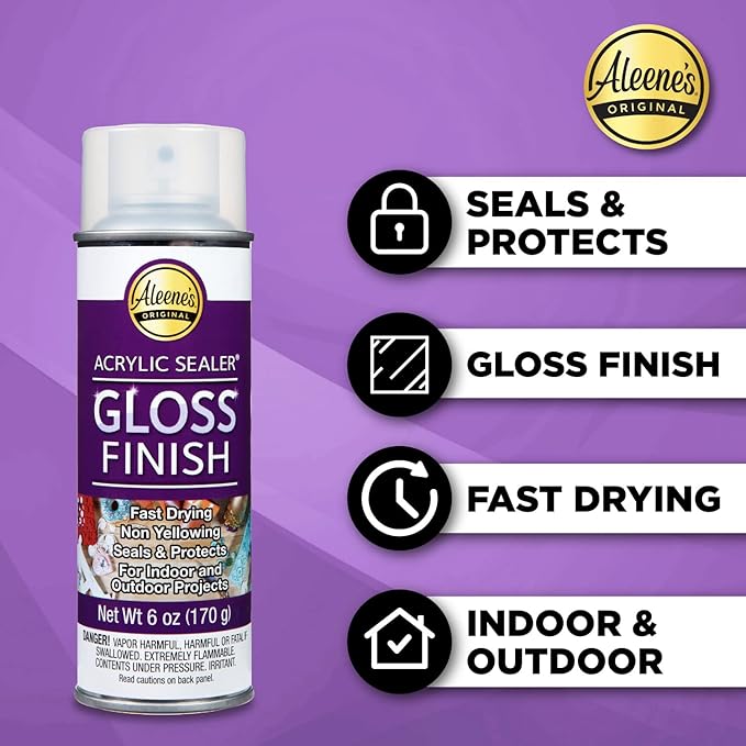 Aleene's Spray 6 oz. 3 Pack Acrylic Sealer, Clear-Gloss 3 Count