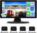 1080P Backup Camera System Kit with CarPlay,10.36" Touch Screen Reversing Monitor with Record Function,Night Vision DVR,IP68 Waterproof,Reverse/Side View Camera for RV/Semi Box Truck(12-36V)