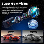 Backup Camera HD 1080P Wired Easy Setup Plug-Play Rear View License Plate Bracket Camera Motion Detection IP69 Waterproof - 4.3 inch Monitor Full Color Clear Night Vision Camere for Car Truck SUV RV