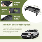 HGWEI Dash Storage Tray Compatible with 2025 2026 Ford Explorer (Active/T-Line/ST/Platinum/Tremor) Interior Accessories Behind 13.2" Screen Center Console Dashboard Organizer Insert Mount Holder