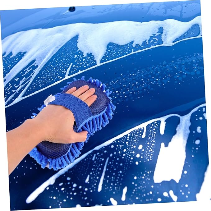 Amosfun 2Pcs Auto Cleaning Gloves Lightweight Car Wash Mitts Durable and Practical Car Cleaning Tool for Vehicle Detailing Convenient Storage and Use