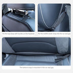 Car Backseat Organizer for Kids, Car Back Seat Storage Bag With 3 Pockets, 2 Drinks Holders, Water Resistant, Kids Toy Storage Kick Mat Back Seat Protector for Toddlers (Black 1-Pack)