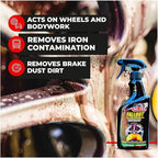 Mafra Fall Out Iron Remover | Color Change Decontaminant for Brake Dust and Iron Fallout | pH Balanced and Acid Free for Wheels and Paint | Fast Rinse Reaction for Coating Prep | 500 Milliliters