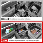 4PCS Center Console Organizer Tray Compatible with 2020-2024 Land Rover Defender 90 110 130 (ONLY for No Refrigerator Version) Armrest Storage Box Door Handle Pocket Insert Interior Accessories
