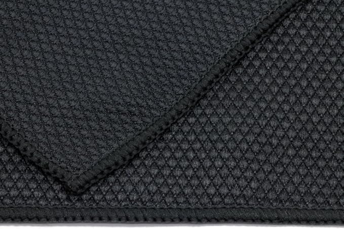 Autofiber Diamond Glass Microfiber Window and Chrome Towel (16 inch x 16 inch) - Pack of 4, Black