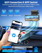 4K Dash Cam Front and Rear, 4K+2K Dash Camera for Cars with 5GHz WiFi & APP Control 64GB Included, 3.2" IPS Screen Dual Dashcam 24H Parking Monitor G-Sensor Night Vision Loop Recording
