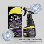 Matte & Vinyl Wrap Protection Spray, Cars Vinyl Wrap Protectant Cleaner, Quick Drying Matte Paint Cleaner for Car, Matte Finish Detailer and Spray Sealant for Cars (3 Pcs)