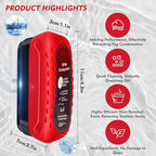 Automotive Oil Film Cleaning Brush with Reusable Foam Sprayer, Upgraded Antifog Glass Cleaning Board, Glass Oil Film Remover for Car Windows & Windshields, Versatile Car Glass Cleaner Brush (Red)