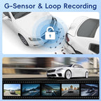 4 Camera System,10" AHD Mirror Rear View Dash Cam, Touch Screen Dash Cam with 128GB Card/Reverse line/WiFi/APP/1080P Night Vision for Car,Pickup,Truck,RV,Bus,SUV,MPV