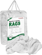 Premium White T-Shirt Cleaning Rags (2 lbs. Bag) – White Cotton Rags for Cleaning, Staining, Painting, Oil, Grease & Dust Removal – Shop Rags Bulk for Multipurpose use