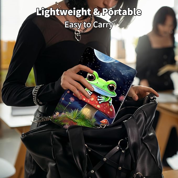 Case for 6" Kindle Paperwhite (10th Generation,2018 Release),360 Degree Rotating Swivel Leather Stand Folio Cover Auto Wake/Sleep for Amazon Kindle Paperwhite E-Reader,Cute Frog Mushroom
