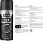 FIX & FUSION A/C Vent and Duct Cleaner | Foaming Spray for Car Air Conditioner | Freshens & Cleans Dust Build-Up | Fast, No-Rinse Formula | Automotive HVAC Refresher & Detailer