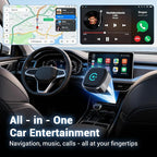 2-in-1 Wireless CarPlay & Android Auto Adapter, Plug & Play CarPlay Dongle Converts Wired to Wireless, Fast Auto-Connect, No Delay, Compact Design for iPhone & Android with USB/USB-C Port（Silver gray）