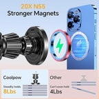 Coolpow for MagSafe Car Mount Charger【Upgraded Strongest Magnet Power】Magnetic Phone Holder for Car Vent【360 Adjustable】Magnetic Car Phone Holder Mount Charger for iPhone 16 Pro Max 15 14 13 12 Plus