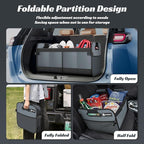 Sposuit Trunk Organizer for Car - 70L Collapsible Car Storage with 11 Pockets & Reinforced Handles, SUV Trunk Organizers for Grocery Cargo(Grey)