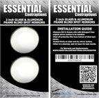 Blind Spot Car Mirror 2 Pack-2 Inch Round Rear View Convex Mirrors for Cars/SUVs/Motorcycles/Trucks/Trailers/Snowmobiles/Bicycles/RVs/Boats/Golf Carts with Rust Resistant Frame-HD Real Glass