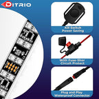12PCS Double Row Motorcycle Led Lights with Brake Turn Signal,Underglow Light Kits with DITRIO APP/RF Remote Control, Dual Zone,Waterproof,12V Pixelglow RGB Lights for Motorcycles, Golf Carts, UTVs