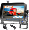 Hikity 7 Inch Wireless Backup Camera Trucks -HD 1080P Rear View Camera Monitor Kit, IP68 Waterproof, 320ft Stable Signal, Wide Angle, Night Version, 12-36V Plug and Play Reverse Camera for Car/RV/SUV