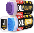 Premium XL Shammy Towel for Car - 2pk (34”x25”) - Super Absorbent Chamois Cloth - Spots & Scratch-Free - Reusable Car Drying Towels