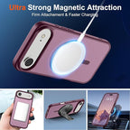 SUPFINE Magnetic for iPhone Air Case (Compatible with MagSafe)(Military Grade Drop Protection) Slim Translucent Matte Shockproof with Anti-Fingerprint Phone Cover for 17 Air,Wine Red