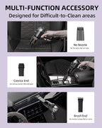 EBOSSOM Upgraded Mini Car Vacuum with 12000Pa, Portable 4-in-1 Blowing and Suction Function, Mini Vacuum Cleaner Air Duster Suitable for Quick Cleaning of Small Areas, Car, Office, Home, PC