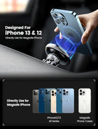 eSamcore for Magsafe Car Mount, Retractable Magnetic Car Mount for Dashboard & Windshield Vacuum Suction Cup Cell Phone Holder for iPhone 17 Pro Max 16 15 14 13 12 and Magsafe Case