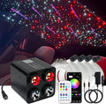 AKEPO 36W 4 Color Twinkle Fiber Optic Starlights Headliner Lights Kit, Optical Fibers Music Sync Bluetooth APP Control Starlight Kit, 1800pcs*13.1ft +240pcs Colorful Shooting Star