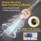 Car Cleaning Gun - High Pressure Air Blow Interior Detailing Kit With Air Duster Blower - Compressor Needed Tools (Silver)