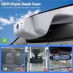 Front 4K +Rear 1080P Dash Cam for Honda CRV 2023 2024 2025 2026 Sport Touring EX EX-L Hybrid (Gen6), Dual Dashcam for CR-V, OEM Look, WiFi & APP, G-Sensor, Parking Monitor, 128GB Card-Grey