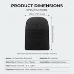 2 Pack Luxury PU Leather Car Seat Back Protector, Waterproof Kick Mats for Kids, No-Sag Backseat Organizer with Sleek Storage Pockets, Easy to Clean Auto Interior Accessories for SUV & Sedan (Black)